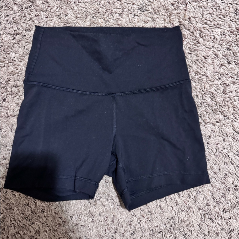 Lululemon Athletica Black Bike Shorts Wunder Train High Rise Short 4”